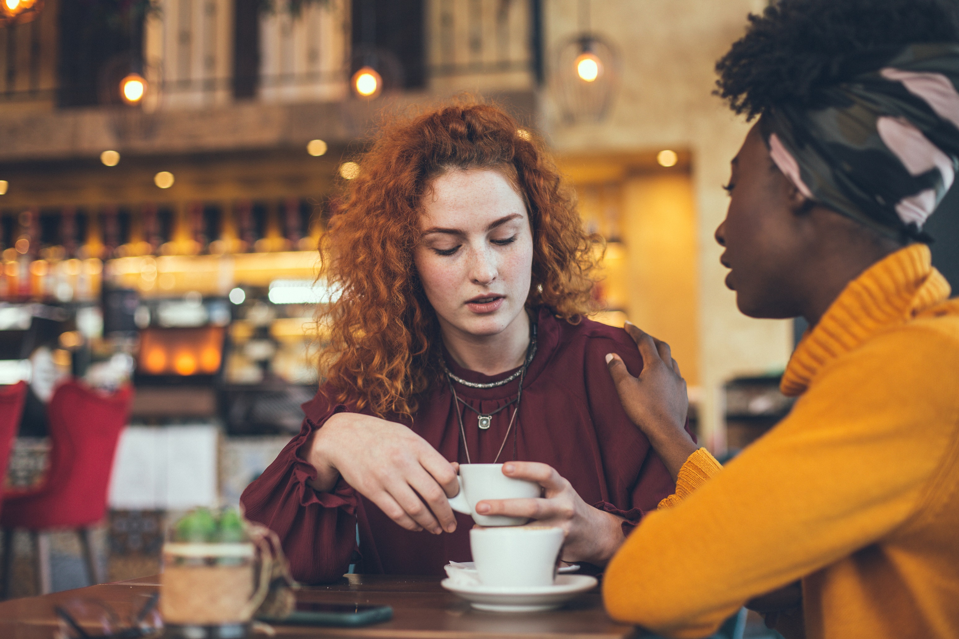 Image of two women talking