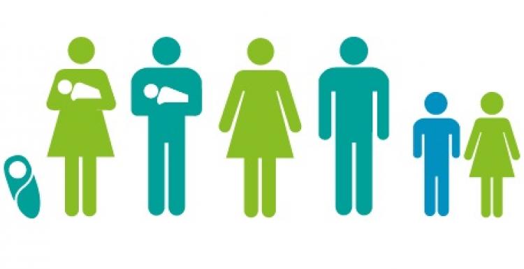 Graphic of family with babies