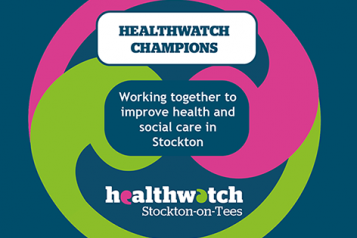 Graphic of Healthwatch Champions logo