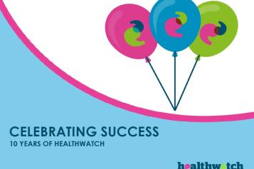 Imange of Healthwatch 10 Year Event graphic