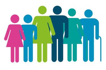 Graphic of a group of people