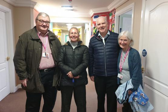Image of Healthwatch staff and volunteers at a care home